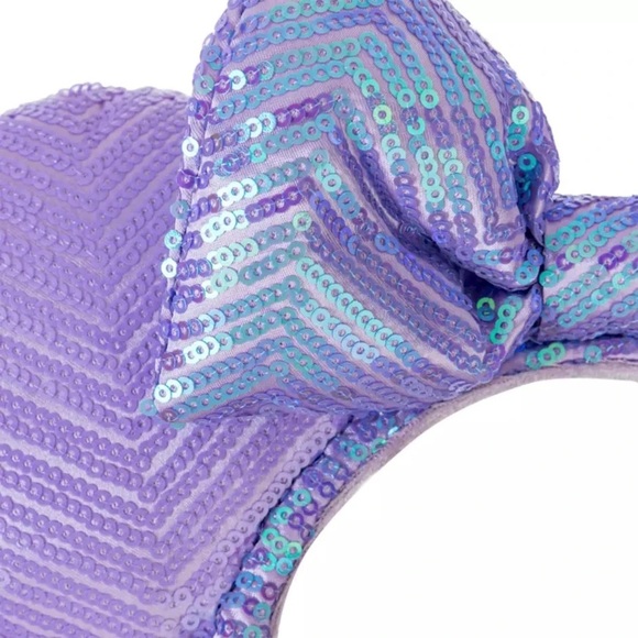 Disney Minnie Mouse Sequin Ear Headband For Adults – Lavender - Picture 3 of 5